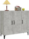 vidaXL - Dressoir - 90x34x80 - cm - bewerkt - hout - betongrijs