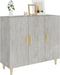 vidaXL - Dressoir - 90x34x80 - cm - bewerkt - hout - betongrijs