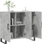 vidaXL - Dressoir - 90x34x80 - cm - bewerkt - hout - betongrijs