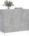vidaXL - Dressoir - 90x34x80 - cm - bewerkt - hout - betongrijs