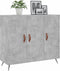 vidaXL - Dressoir - 90x34x80 - cm - bewerkt - hout - betongrijs
