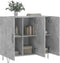 vidaXL - Dressoir - 90x34x80 - cm - bewerkt - hout - betongrijs