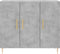 vidaXL - Dressoir - 90x34x80 - cm - bewerkt - hout - betongrijs