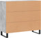 vidaXL - Dressoir - 90x34x80 - cm - bewerkt - hout - betongrijs
