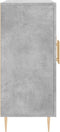 vidaXL - Dressoir - 90x34x80 - cm - bewerkt - hout - betongrijs