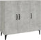 vidaXL - Dressoir - 90x34x80 - cm - bewerkt - hout - betongrijs