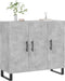 vidaXL - Dressoir - 90x34x80 - cm - bewerkt - hout - betongrijs