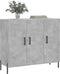 vidaXL - Dressoir - 90x34x80 - cm - bewerkt - hout - betongrijs