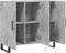 vidaXL - Dressoir - 90x34x80 - cm - bewerkt - hout - betongrijs