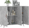 vidaXL - Dressoir - 90x34x80 - cm - bewerkt - hout - betongrijs
