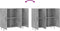 vidaXL - Dressoir - 90x34x80 - cm - bewerkt - hout - betongrijs