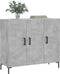 vidaXL - Dressoir - 90x34x80 - cm - bewerkt - hout - betongrijs