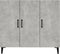 vidaXL - Dressoir - 90x34x80 - cm - bewerkt - hout - betongrijs