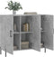 vidaXL - Dressoir - 90x34x80 - cm - bewerkt - hout - betongrijs