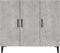 vidaXL - Dressoir - 90x34x80 - cm - bewerkt - hout - betongrijs