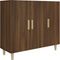 vidaXL - Dressoir - 90x34x80 - cm - bewerkt - hout - bruin - eikenkleur