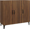 vidaXL - Dressoir - 90x34x80 - cm - bewerkt - hout - bruin - eikenkleur