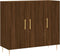 vidaXL - Dressoir - 90x34x80 - cm - bewerkt - hout - bruin - eikenkleur