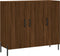 vidaXL - Dressoir - 90x34x80 - cm - bewerkt - hout - bruin - eikenkleur