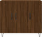 vidaXL - Dressoir - 90x34x80 - cm - bewerkt - hout - bruin - eikenkleur
