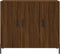 vidaXL - Dressoir - 90x34x80 - cm - bewerkt - hout - bruin - eikenkleur