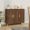 vidaXL - Dressoir - 90x34x80 - cm - bewerkt - hout - bruin - eikenkleur