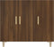 vidaXL - Dressoir - 90x34x80 - cm - bewerkt - hout - bruin - eikenkleur
