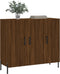 vidaXL - Dressoir - 90x34x80 - cm - bewerkt - hout - bruin - eikenkleur