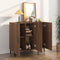 vidaXL - Dressoir - 90x34x80 - cm - bewerkt - hout - bruin - eikenkleur