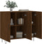 vidaXL - Dressoir - 90x34x80 - cm - bewerkt - hout - bruin - eikenkleur