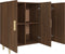 vidaXL - Dressoir - 90x34x80 - cm - bewerkt - hout - bruin - eikenkleur