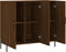 vidaXL - Dressoir - 90x34x80 - cm - bewerkt - hout - bruin - eikenkleur