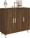 vidaXL - Dressoir - 90x34x80 - cm - bewerkt - hout - bruin - eikenkleur