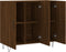 vidaXL - Dressoir - 90x34x80 - cm - bewerkt - hout - bruin - eikenkleur