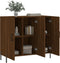 vidaXL - Dressoir - 90x34x80 - cm - bewerkt - hout - bruin - eikenkleur