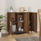 vidaXL - Dressoir - 90x34x80 - cm - bewerkt - hout - bruin - eikenkleur
