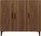vidaXL - Dressoir - 90x34x80 - cm - bewerkt - hout - bruin - eikenkleur