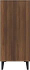 vidaXL - Dressoir - 90x34x80 - cm - bewerkt - hout - bruin - eikenkleur