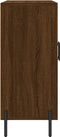 vidaXL - Dressoir - 90x34x80 - cm - bewerkt - hout - bruin - eikenkleur