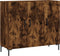 vidaXL - Dressoir - 90x34x80 - cm - bewerkt - hout - gerookt - eikenkleurig