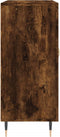 vidaXL - Dressoir - 90x34x80 - cm - bewerkt - hout - gerookt - eikenkleurig