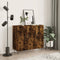 vidaXL - Dressoir - 90x34x80 - cm - bewerkt - hout - gerookt - eikenkleurig