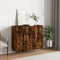 vidaXL - Dressoir - 90x34x80 - cm - bewerkt - hout - gerookt - eikenkleurig