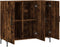 vidaXL - Dressoir - 90x34x80 - cm - bewerkt - hout - gerookt - eikenkleurig