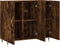 vidaXL - Dressoir - 90x34x80 - cm - bewerkt - hout - gerookt - eikenkleurig