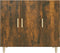 vidaXL - Dressoir - 90x34x80 - cm - bewerkt - hout - gerookt - eikenkleurig