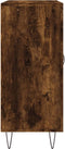 vidaXL - Dressoir - 90x34x80 - cm - bewerkt - hout - gerookt - eikenkleurig