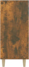 vidaXL - Dressoir - 90x34x80 - cm - bewerkt - hout - gerookt - eikenkleurig