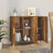 vidaXL - Dressoir - 90x34x80 - cm - bewerkt - hout - gerookt - eikenkleurig