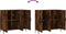 vidaXL - Dressoir - 90x34x80 - cm - bewerkt - hout - gerookt - eikenkleurig